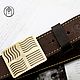 Order Leather belt with brass buckle ' Fifth element'. Leather product G.M.G.. Livemaster. . Straps Фото №3