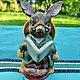 Винтаж: Антикварная статуэтка Lapin бисквитный фарфор Франция, Статуэтки винтажные, Орлеан,  Фото №1