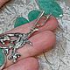 Серьги с Хризопразом в серебре. Серьги классические. Оксана. Интернет-магазин Ярмарка Мастеров.  Фото №2