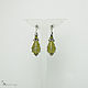 Order Stud Earrings Olive Drops murano lampwork. fiery-tale lampwork (fiery-tale). Livemaster. . Stud earrings Фото №3