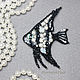 A set for a Scalar Fish brooch with a template. Embroidery kits. agraf. My Livemaster. Фото №4