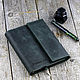 A5 leather notebook with magnets with pockets, Notebooks, Moscow,  Фото №1