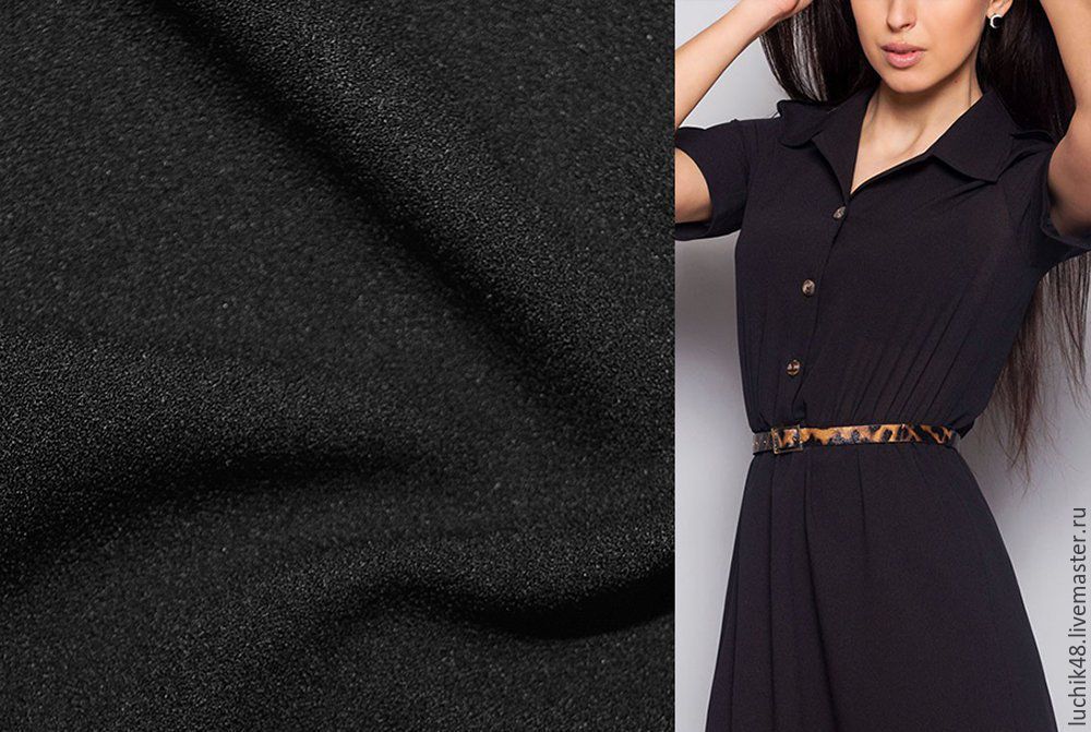 Платье из черной ткани