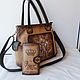 Conjunto de bolso y monedero de cuero con grabado personalizado. Classic Bag. Innela- авторские кожаные сумки на заказ.. My Livemaster. Фото №6