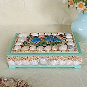 Для дома и интерьера handmade. Livemaster - original item Box: Box with shells Flower 2. Handmade.