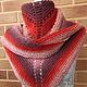 Shawl red sunset (Danish shawl traditional). Shawls. Brownie. Online shopping on My Livemaster.  Фото №2