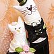 Свадебные Коты Обнимашки. Интерьерная кукла. Галина (PRIMAVERA) (Alinka-7980). Ярмарка Мастеров.  Фото №5