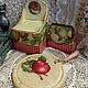 Кухонный набор " Наливные яблоки". Кухонные наборы. Татьяна/ Лавка Кудесника. Ярмарка Мастеров.  Фото №6