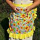 aprons: Apron with sunflowers and large flowers. Aprons. silk fairy tale. Online shopping on My Livemaster.  Фото №2