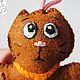 Заказать Подвеска на мобильный телефон "Котейка-офисный работник". Наталья (sovushka-sova). Ярмарка Мастеров. .  Фото №3