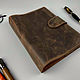 A5 diary made of genuine leather. Diaries. KullikovCraft. Online shopping on My Livemaster.  Фото №2