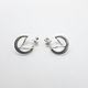  Завертушки. Серьги-пусеты. MYUBI Silver Jewelry. Интернет-магазин Ярмарка Мастеров.  Фото №2