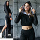 Women's suit with slits and buttons, black and white knitted suit. Suits. Lara (EnigmaStyle). My Livemaster. Фото №6