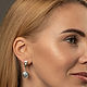 Серьги Stamp. Серьги классические. GEORY jewelry (GEORY). Интернет-магазин Ярмарка Мастеров.  Фото №2