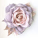 FABRIC FLOWERS. Chiffon rose ' Pink Lavender '. Brooches. fioridellavita. Online shopping on My Livemaster.  Фото №2