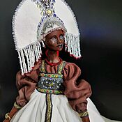 Кукла текстильная интерьерная "Аквилегия"