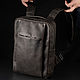 Мужской рюкзак из Crazy Horse для ноутбука 15,6" Holt Brown. Мужской рюкзак. J.Audmorr. Ярмарка Мастеров.  Фото №11