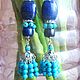 Earrings 'Shagane' (lapis, turquoise). Earrings. Pani Kratova (panikratova). My Livemaster. Фото №4