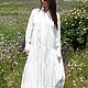 White, summer kaftan dress with flounces and long sleeves KA0337SL. Dresses. EUG fashion. Online shopping on My Livemaster.  Фото №2