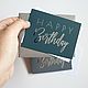 Открытка мини Premium "HAPPY Birthday" в конверте. Открытки. ARTHAPPY_cards. Ярмарка Мастеров.  Фото №4
