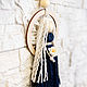 Macrame doll. Angel in the ring blue dress. Interior elements. Textile Shop Natalya. My Livemaster. Фото №5