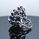 Ring with raw amethyst in 925 silver IV0101. Rings. Sunny Silver. My Livemaster. Фото №6