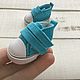 Sneakers for dolls Velcro, 5 cm, color turquoise. Details for dolls and toys. Julia's attic. Online shopping on My Livemaster.  Фото №2