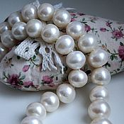 Earrings with large genuine Baroque pearls in gold
