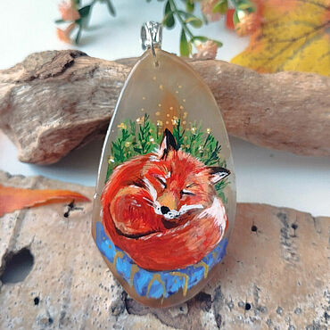 Украшения ручной работы. Ярмарка Мастеров - ручная работа Кулон "Лисий камень". Handmade.