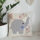 Decorative Elephant Pillow For Children. Pillow. Bunniess and friends (toys-for-kids). My Livemaster. Фото №5