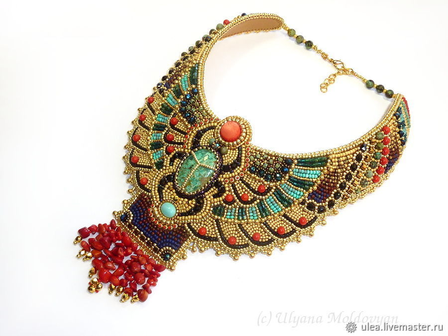 Egyptian necklace with red coral, Necklace, St. Petersburg,  Фото №1