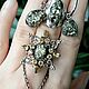 Золото Инков. Комплект золотой пирит, цитрины. Серьги-зажимы. Надежда (Love-my). Ярмарка Мастеров.  Фото №4
