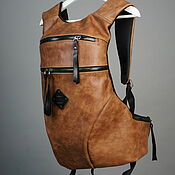 Сумки и аксессуары handmade. Livemaster - original item Crazy horse leather backpack. Handmade.