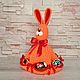 Easter Bunny with pockets for eggs ' Orange'. Easter souvenirs. ozornyepetli-ap. Online shopping on My Livemaster.  Фото №2