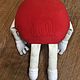 Игрушка подарок m&m's  red (эмэмдемс красный) m&m. Мягкие игрушки. Галина Додонова. Интернет-магазин Ярмарка Мастеров.  Фото №2