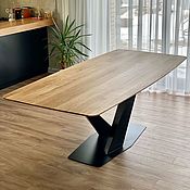 Для дома и интерьера handmade. Livemaster - original item Dining table with solid oak top 