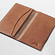 Order Leather Checkbook Cover - Reddish Brown Long Wallet. Two Starlings. Livemaster. . Wallets Фото №3