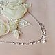Заказать Колье: цепочка с подвесками из фианитов. Crystal lace. Ярмарка Мастеров. . Колье свадебное Фото №3