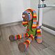 Hare striped) Knitted toy, Stuffed Toys, Volgograd,  Фото №1