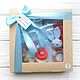 Подарочный набор для мальчика голубой+красный, Мягкие игрушки, Брянск,  Фото №1