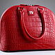 Crocodile leather women's bag, handmade IMA0943R4. Classic Bag. CrocShop. My Livemaster. Фото №5