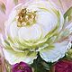 Order Round oil painting with delicate peonies. White peonies on a round canvas. Zabaikalie. Livemaster. . Pictures Фото №3