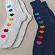 RussianSocks Вязаные носки с сердечками тёмно-синие любимому парню. Носки. RussianSocks ВЯЗАНЫЕ НОСКИ ВАРЕЖКИ. Ярмарка Мастеров.  Фото №9