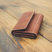 Threefold leather wallet