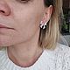 Серьги гвоздики "Мини бантики". Серьги-пусеты. Marina Kapralova (marushka-wedding-accessories). Ярмарка Мастеров.  Фото №6