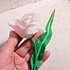 PINK TULIP brooch-flower beaded. Brooches. Elena Borkova (divelen). My Livemaster. Фото №6