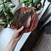 Картины и панно handmade. Livemaster - original item Wooden panel with red Jasper cut. Handmade.