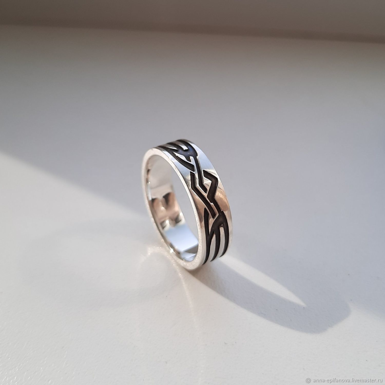Ring with blackening 925 silver (Ob33), Engagement rings, Chelyabinsk,  Фото №1