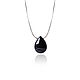 Pendant with black agate stone in the form of a drop, 925 silver. Art.99, Pendants, Moscow,  Фото №1