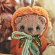 Тыковка. Тедди Мишка 8 см/ Teddy Bear. Мишки Тедди. Cozy Josie. Ярмарка Мастеров.  Фото №6